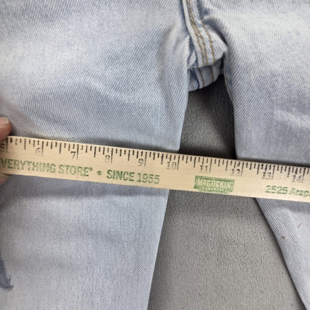 VTG Levis 501 Jeans Mens Blue Light Wash Made In USA Patchwork‎ Fits 29x31 - Picture 6 of 16